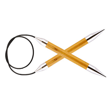 29125 Knit Pro Спицы круговые для вязания Royale 12мм /100см, ламинированная береза, желтый топаз