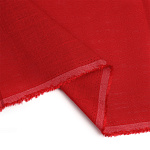 Ткань льняная TBYLi-1002-06 190г/м² 40% лен 60%виск. шир 140см цв.06 красный рул 10м