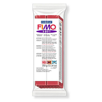 FIMO Soft полимерная глина, запекаемая в печке, уп. 350г цв.вишневый арт.8022-26