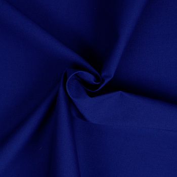 Ткань Поплин стрейч 125 г/м² 97% хлопок, 3% спандекс шир.150 см арт.TBY.Csp.1802.16 цв.16 синий рул.25м