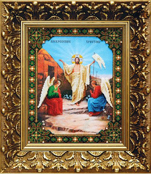 Набор для вышивания бисером ЧАРИВНА МИТЬ арт.Б-1057 Воскресение Христово 27,7х34,3 см