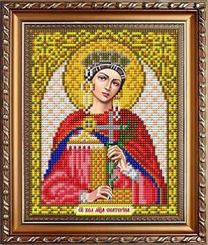 Рисунок на ткани СЛАВЯНОЧКА арт. ИС-5033 Святая Великомученица Екатерина 13х17 см