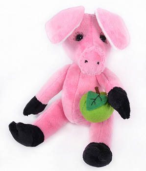 Набор для изготовления игрушек из меха арт.MM-010 Розовая свинка 25 см