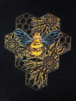 Набор для вышивания мулине АБРИС АРТ арт. AH-124 Пчелиный рай 19х22 см
