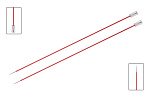 47304 Knit Pro Спицы прямые для вязания Zing 6,5мм/35см, алюминий, коралловый, 2шт