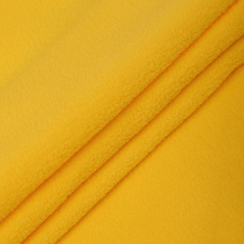 Ткань флис 2-х ст. TBY-0059-S001 190 г/м² 100% ПЭ шир.150см  цв.S001 желтый уп.1м