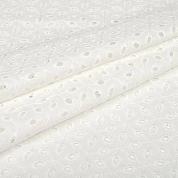 Ткань шитье TBY-8058-01 100г/м2 100% хлопок шир.150см цв.белый рул.14,62м