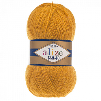 Пряжа для вязания Ализе Angora Real 40 (40% шерсть, 60% акрил) 5х100г/480м цв.488 т.желтый
