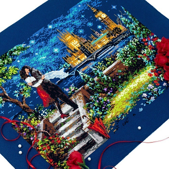 Набор для вышивания ЧУДЕСНАЯ ИГЛА PREMIUM арт.350-767 Свидание в Лондоне 40х30 см
