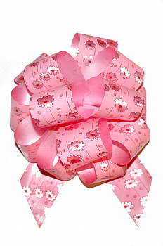Бант шар 502/08-20 лютики розовые (4,8х143см)