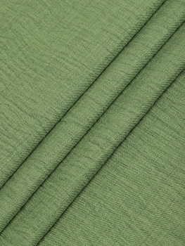Ткань хлопок искусственный крэш 130г/м² 100%полиэстер 150 см арт.TBY.KR.52 52 оливковый 25 м