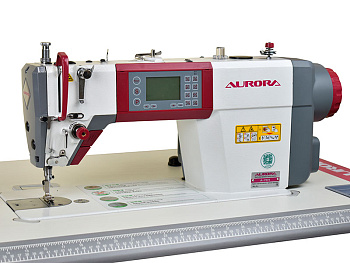 Прямострочная промышленная швейная машина Aurora A-7EH (Дизайнерские строчки, два подвижных ножа)