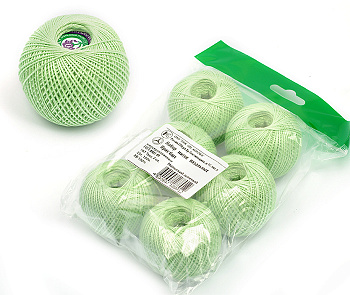 Набор ниток Ирис для вязания Нильский зеленый (100% хлопок) 6х25г/150м, С-Пб