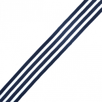 Резинка бельевая  декоративная с прозрачными вставками Нейлон 030мм F330 т.синий  уп.30м