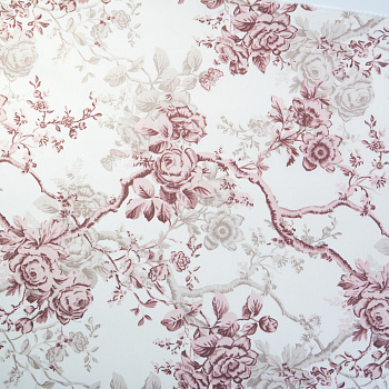 Ткань ранфорс Розы моно, арт.WH 9935-v22, 130г/м²,100% хлопок, шир.240см, цв.пыльная роза, рул.30м