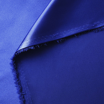 Ткань атлас стрейч 105 г/м² 98% полиэстер, 2% спандекс шир.150 см арт.Р.15053.16 цв.16 синий уп.25м (±5м)