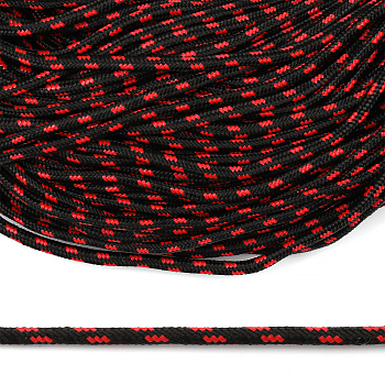 Шнур круглый полипропилен 05мм арт. 1с-5 плетёный цв.черно/красный уп.100м