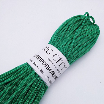 Шнур для вязания BigCityYarn Ø5мм цв.яр.зеленый (±100м)