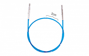 42173 Knit Pro Тросик для съемных спиц SmartStix, длина 35см (готовая длина спиц 60см), синий