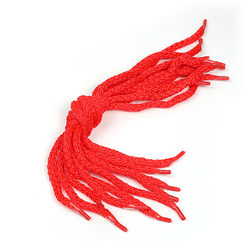 Шнурок для пакетов с крючком вязаный полипропилен пп6 d6мм L40см цв.18 красный (уп 100шт/50пар)
