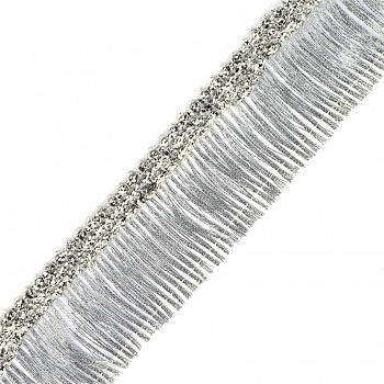 Тесьма TBY металлизированная арт.13-3124 шир.30 мм цв.серебро уп.18,28м