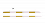 42123 Knit Pro Спицы съемные для вязания SmartStix 3,5мм для длины тросика 28-126см, алюминий, серебристый/хризолитовый