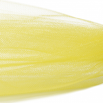 Фатин Кристалл средней жесткости блестящий арт.K.TRM шир.300см, 100% полиэстер цв. 17 К уп.1м - св.желтый