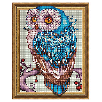 Картина 3D мозаика с нанесенной рамкой Molly арт.KM0767 Мудрая сова (30 цветов) 40х50 см