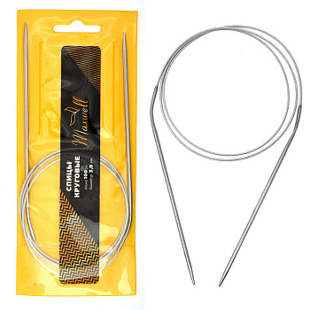 Спицы для вязания круговые Maxwell Gold, металлические на тросике арт.100-30 3,0 мм /100 см