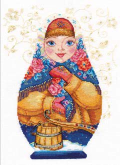 Набор для вышивания АЛИСА арт.6-07 Матрешки. Зимняя краса 19х26 см