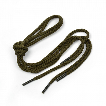 Шнурки круглые 3,5 мм 1с35 длина 60 см, компл.2шт, цв.оливковый