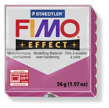 FIMO Effect полимерная глина, запекаемая в печке, уп. 56г цв.красный кварц, арт.8020-286