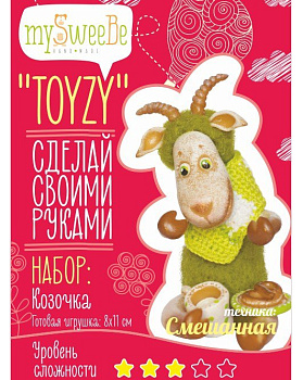 Набор для изготовления текстильной игрушки Toyzy арт.TZ-M001 Коза Смешанный