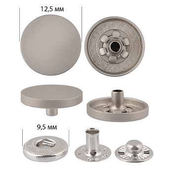 Кнопка установочная TBY.B-12.5.655 12,5мм цв. никель матовый уп. 100шт