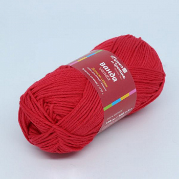 Пряжа для вязания ТРО Ванда (100% хлопок) 5х100г/150м цв.0043 красный