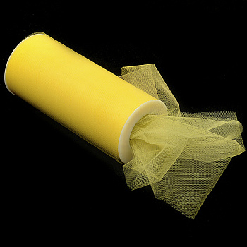 Фатин средней жесткости в шпульках,100% нейлон, арт.TBY.C шир.150мм цв.11 желтый уп.22.86м