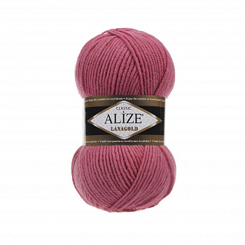 Пряжа для вязания Ализе LanaGold (49% шерсть, 51% акрил) 5х100г/240м цв.359 т.роза