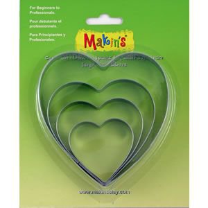 Makins Набор каттеров Сердце, 4 шт. арт.36503