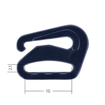 Крючок для бюстгальтера d10мм пластик ARTA.F.SF-1-3 цв.061 темно-синий, уп.50шт
