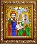 Рисунок на ткани СЛАВЯНОЧКА арт. ИС-4025 Святой Князь Петр и Святая Княжна Феврония 20х25 см