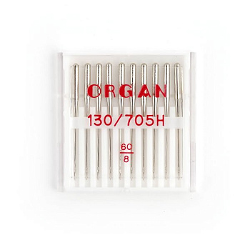 Иглы для бытовых швейных машин ORGAN универсальные №60, уп.10 игл