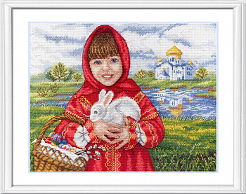 Набор для вышивания МП СТУДИЯ арт.НВ-623 Пасхальный кролик 22х29 см