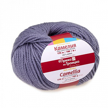 Пряжа для вязания ТРО Камелия (100% акрил) 5х100г/175м цв.2090 лилово-серый