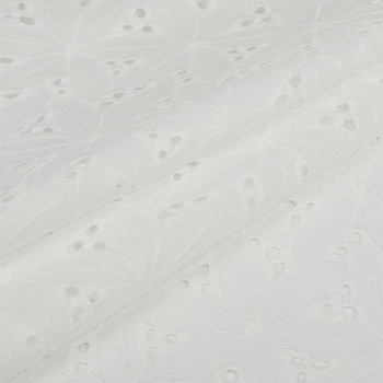Ткань шитье TBY-Y879-01 100г/м2 100% хлопок шир.150см цв.белый уп.3м
