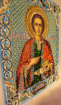 Набор для вышивания хрустальными бусинами ОБРАЗА В КАМЕНЬЯХ арт. 7740 Святой Пантелеймон целитель 32х25,5 см