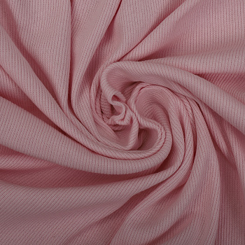 Ткань трикотаж Кашкорсе с лайкрой 220г опененд 60+60см розовое безе 13-2804 уп.15м