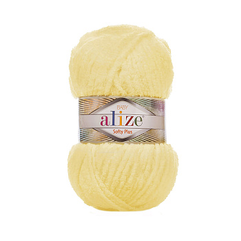 Пряжа для вязания Ализе Softy Plus (100% микрополиэстер) 5х100г/120м цв.013 желтый