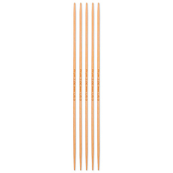 222200 PRYM Спицы чулочные для вязания Prym 1530 2мм 15см, бамбук, натуральный, уп.5шт