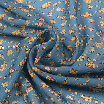 Ткань Шифон-шелк 50 г/м² 100% пэ шир.150 см арт.T.0906.06 цв.пыльно-синий рул.35м