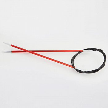 47204 Knit Pro Спицы круговые для вязания Zing 2,75мм/150см, алюминий, сердолик